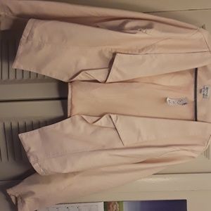 Pale pink leather jacket
